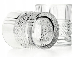 Kryształowe szklanki do whisky Bohemia ELEGANTE 340ml w skrzynce z GRAWEREM