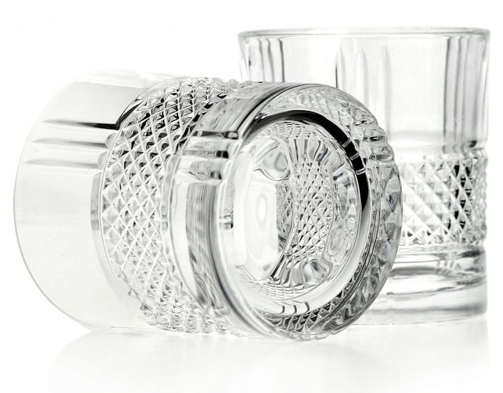 Kryształowe szklanki do whisky Bohemia ELEGANTE 340ml w skrzynce z GRAWEREM