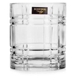 Kryształowe szklanki do whisky Bohemia SEMPRE 340ml w skrzynce z GRAWEREM