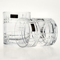 Kryształowe szklanki do whisky Bohemia SEMPRE 340ml w skrzynce z GRAWEREM