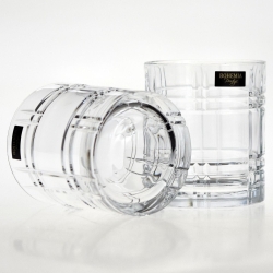 Kryształowe szklanki do whisky Bohemia SEMPRE 340ml w skrzynce z GRAWEREM