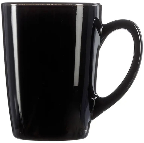 Przejdź do produktu Kubki z uchem do kawy herbaty LUMINARC New Morning Czarne 320ml | 6 sztuk