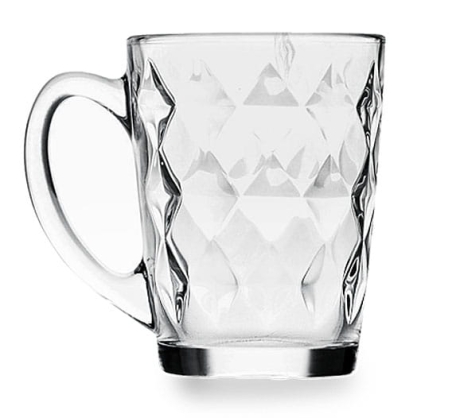 Przejdź do produktu Kubki z uchem do kawy herbaty LUMINARC New Morning Diamond 320ml | 6 sztuk