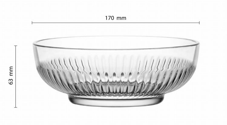 Szklana salaterka Fi-17cm na sałatki owoce przekąski