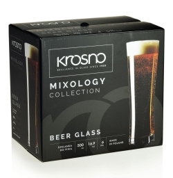 KROSNO Mixology szklanki typu "Klepsydra" do piwa 500ml