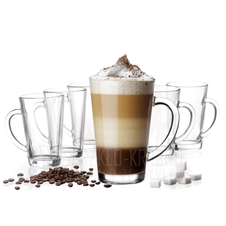 Komplet szklanek do kawy, latte Iwo 300 ml 12szt