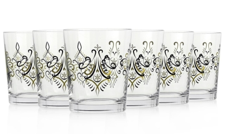 Przejdź do produktu Szklanki ze wzorem góralskim do wody soku napojów KROSNO Parzenica 250ml