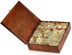 Zestaw do whisky RCR Opera 6+1 w skrzynce z GRAWEREM