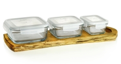 Pojemniki szklane 300 600 1000ml zamykane komplet