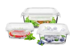 Pojemniki szklane 300 600 1000ml zamykane komplet