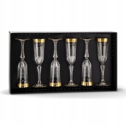 Kieliszki do szampana złote Bohemia MIRADOR 180ml