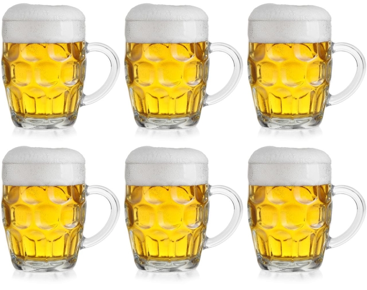 Klasyczne kufle z rączką do piwa ARCOROC Britannia 570ml | 6szt