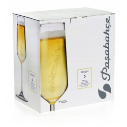 PASABAHCE Allegra kieliszki do szampana 195ml 6szt