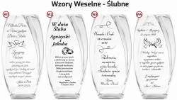 Wazon dekoracyjny na kwiaty 32cm z grawerem, na ślub, podziękowania