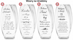 Wazon dekoracyjny na kwiaty 32cm z grawerem, na ślub, podziękowania
