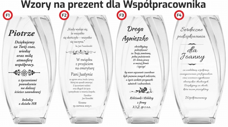 Wazon dekoracyjny na kwiaty 32cm z grawerem, na ślub, podziękowania