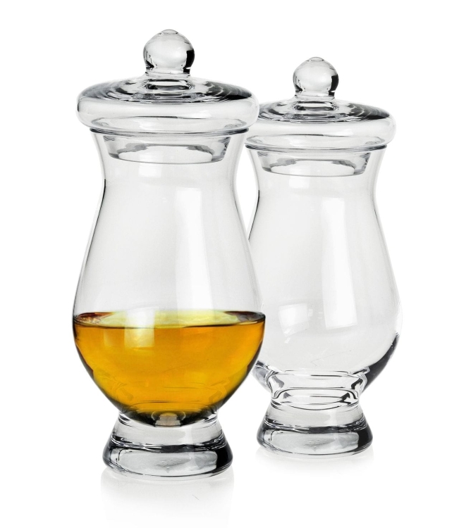 Degustacyjne kieliszki z pokrywką do whisky 200ml 2szt