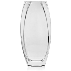 Szklany dekoracyjny, bezbarwny, solidny wazon na kwiaty 26cm