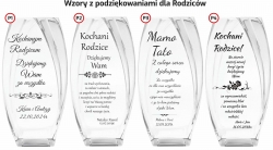Wazon dekoracyjny na kwiaty 26cm z grawerem, na ślub, podziękowania, rocznicę