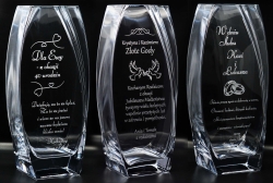 Wazon dekoracyjny na kwiaty 26cm z grawerem, na ślub, podziękowania, rocznicę