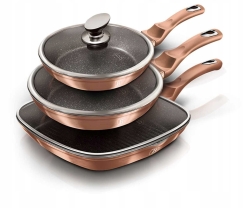Zestaw 3 patelni na indukcję Berlinger Haus Rose Gold BH-6195