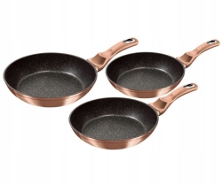 Zestaw 3 patelni na indukcję Berlinger Haus Rose Gold BH-6195