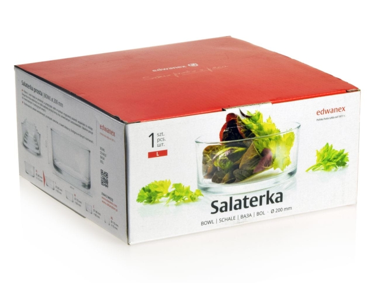 Szklana salaterka miska prosta Edwanex GYROS 20cm