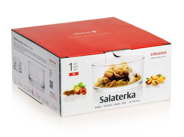 Szklana salaterka miska prosta Edwanex GYROS 17cm