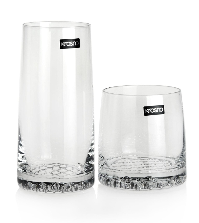 KROSNO Fiord szklanki niskie + wysokie | 300+350ml | 12 szt.