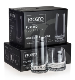 KROSNO Fiord szklanki niskie + wysokie | 300+350ml | 12 szt.