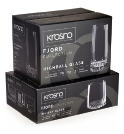 KROSNO Fiord szklanki niskie + wysokie | 300+350ml | 12 szt.