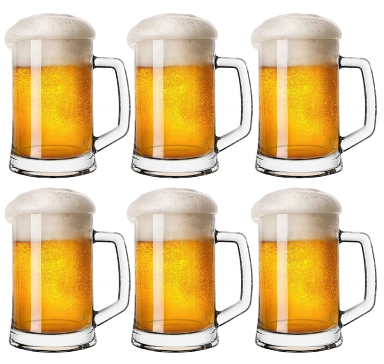 Kufle do piwa z rączką PASABAHCE Pub 660ml 6szt