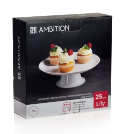 Patera na owoce ciastka biała AMBITION Lily 25cm