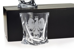 Kryształowe szklanki do WHISKY 340ml POLSKA ORZEŁ