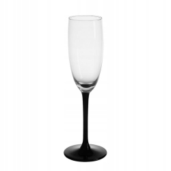 Kieliszki do szampana Altom Design ONYX 180 ml czarna nóżka