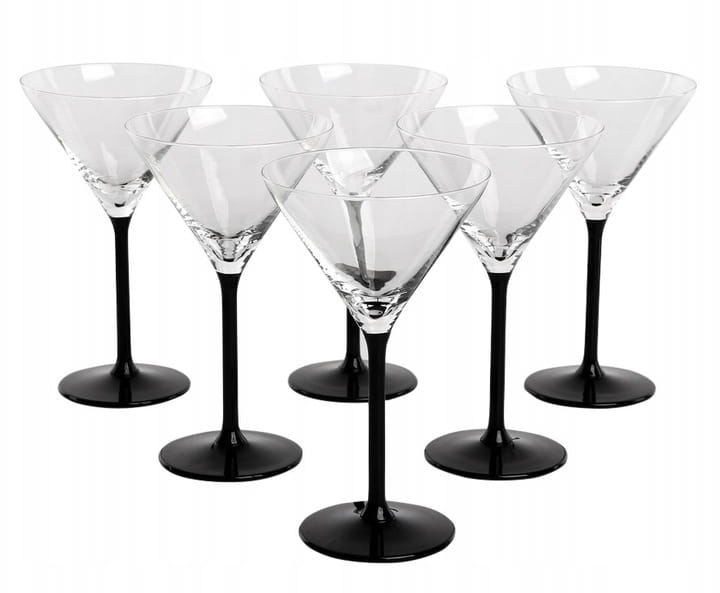 Kieliszki do martini Altom Design ONYX 260 ml czarna nóżka