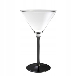 Kieliszki do martini Altom Design ONYX 260 ml czarna nóżka