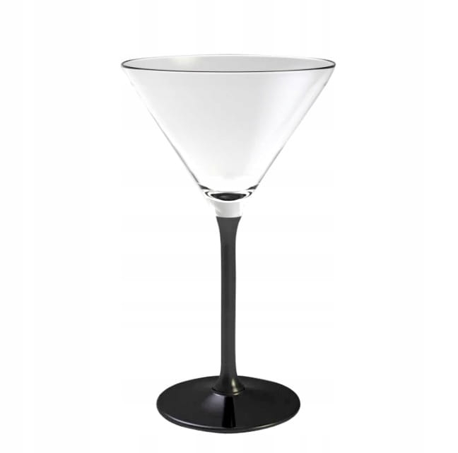 Kieliszki do martini Altom Design ONYX 260 ml czarna nóżka