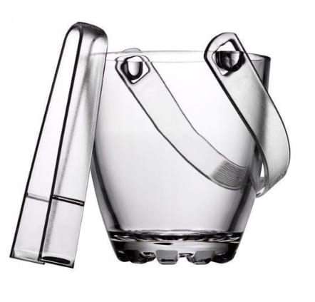 Przejdź do produktu Szklane wiaderko na lód + szczypce Pasabahce Sylvana 800ml