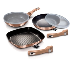 Zestaw 3 patelni indukcja Berlinger Haus Rose Gold BH-7038