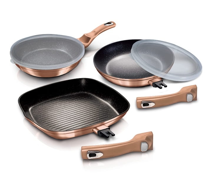 Zestaw 3 patelni indukcja Berlinger Haus Rose Gold BH-7038