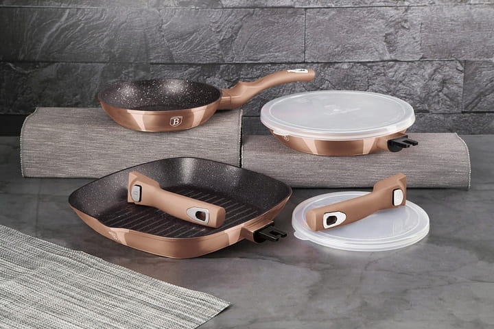 Zestaw 3 patelni indukcja Berlinger Haus Rose Gold BH-7038