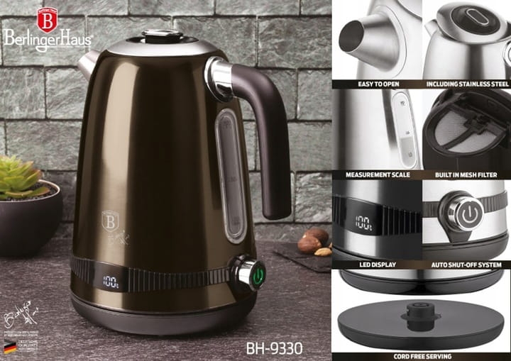Berlinger Haus Czajnik elektryczny 1,7L Shiny Black BH-9330
