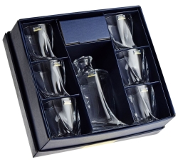 Kryształowy komplet do whisky Bohemia Quadro 6+1 (N)