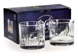 Szklanki do whisky JASŁO Polskie GÓRY na prezent | GIEWONT & RYSY - BEZBARWNE
