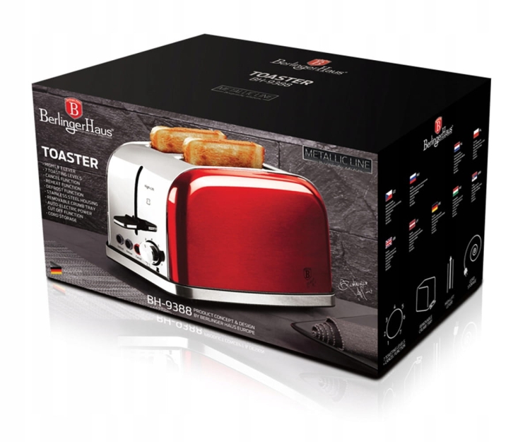 Toster opiekacz do tostów grzanek Berlinger Haus BH-9388