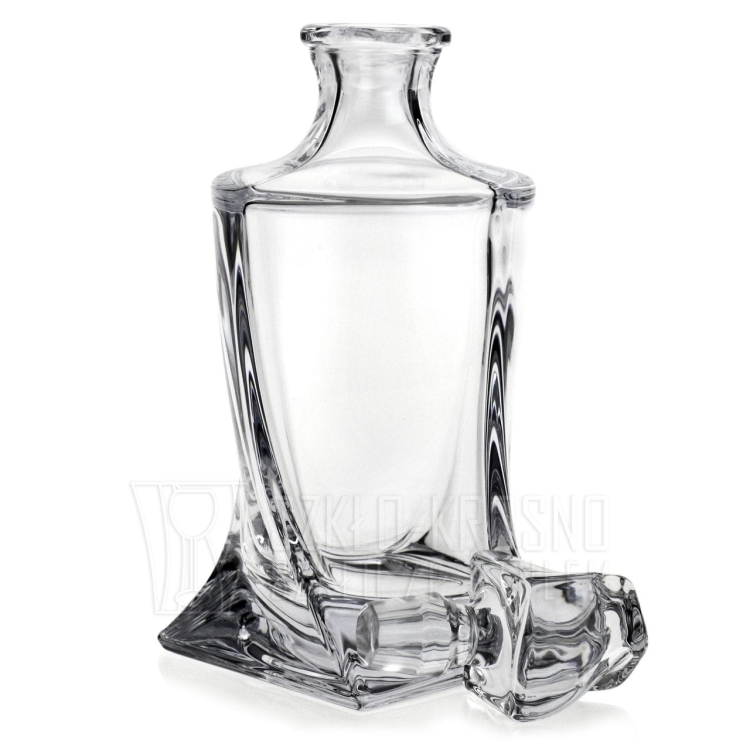 KRYSZTAŁOWA karafka do whisky Bohemia QUADRO 770 ml