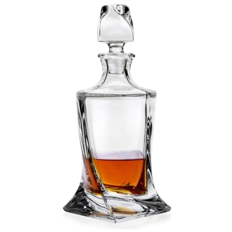 Przejdź do produktu KRYSZTAŁOWA karafka do whisky Bohemia QUADRO 770 ml