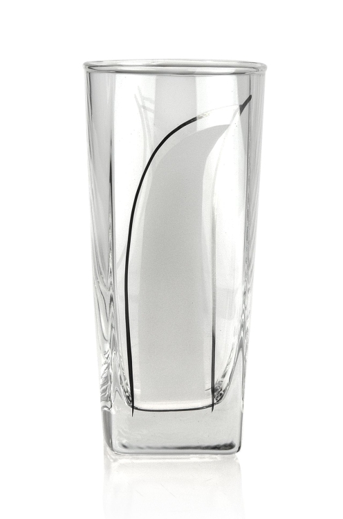 Kwadratowe szklanki long drink do soku wody 330ml PŁETWA