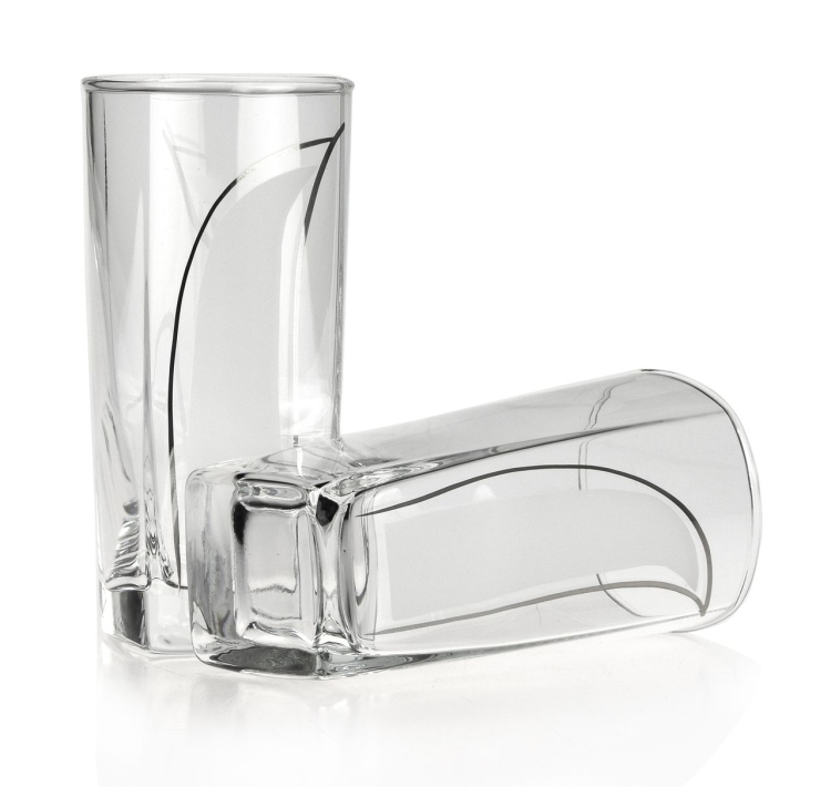 Komplet szklanek do soku whisky wody PŁETWA 12szt